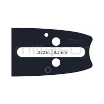 Anova - Repuesto Espadin Motosierra Husqv 450 Mm.18' 325' 72 Eslabones 058 1,5 Mm .