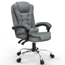 Naspaluro - Desk Chair - Bigzzia Ergonomic Office Chair With Support Headrest - Gaming Chair With Tilt Function - Computer Chair - Dark Gray