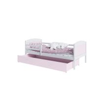 Lit Enfant Matys 90x190 Tiroir Blanc - Rose