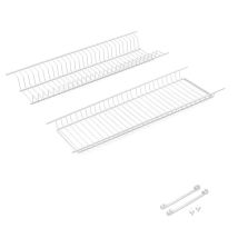 Egouttoir À Vaisselle En Acier Laminé Blanc - Armoire De Cuisine Taille: Module 80