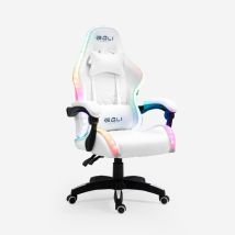 Poltrona Gaming Per Bambini Luci Led Rgb Sedia Ergonomica Pixy Junior