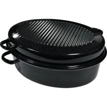 Cazuela Daubière Slim Kochstar 34 cm Acero Esmaltado Negro – Ideal para Cocción Lenta – Apta para Lavavajillas