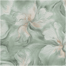 Turquoise Abstract Floral Vinyl Textured Wallpaper Sage Green Paste The Wall