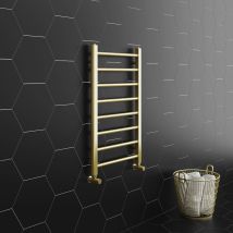 Walton 800 X 500 Straight Towel Radiator - Brushed Brass