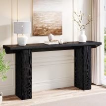 Tribesigns Mesa Consola Para Pasillo, Consola Recibidor De 160 Cm En Color Negro, Mesa De Sofá De Madera Para Entrada, Salón, Detrás Del Sofá, Pasillo