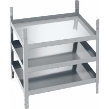 Módulo de piso inclinado PROC S30 – 540 mm ancho, 518 mm alto, 345 mm profundo – Gris claro perlado RAL 9022