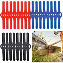 Ahlsen 24-teiliges Rotes Rasentrimmer-messer-set, Kunststoff-fadenschneider, Gartenwerkzeug, Ersatzklinge Für Kabellosen Rasentrimmer (rot)