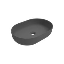 Lavabo Sobre Encimera Ovalado Gris Mate De 600x416 Mm Ercos Musa Blcerbmusa0002 Gris Mate
