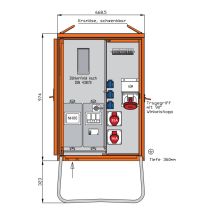 Walther Werke Anschlussverteilerschrank 44kva M.zählerplatz Wav0160r1