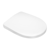 Linpha Azalea Sie'ge De Toilette 46,5x38cm En Abs Blanc Forme 7 Avec Charnie'res Re'glables Sie'ge De Toilette De Remplacement De Type C