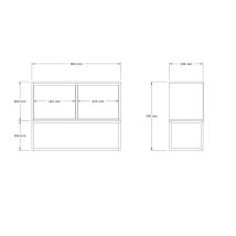 Aparador De Madera "zermat" - 90 X 34 X 70 Cm - Travertino