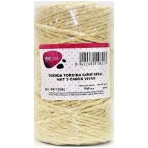Cuerda Torcida 04mm Sisal Natural 3 Cabos Vivah 700 Gr