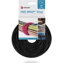 Velcro Bande One-wrap Noire 200 Mm X 20 Mm 100 Pièces