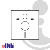 Ulith Schallschutz-Set für Wand-WC und Bidet – PE-Schaum – 2 Abdeckkappen, 2 Unterlegscheiben – Schalldämmprofil 3,5 mm