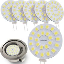 Bombilla Led Redonda G4 De 12 Voltios, Blanco Frío, Equivalente A La Bombilla Halógena Jc G4 De 12 V Y 20 W - Bombilla G4 Pequeña Para Campana 