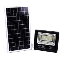 V-tac Vt-200w 200w Led Solarscheinwerfer Mit Ir-fernbedienung Kaltweiß 6000k Schwarzer Körper Ip65 - 94026