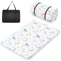 Matelas Futon 1 Place Pliable, Matelas De Sol Japonais Avec Sac, Futon Tatami Portable, Déhoussable Et Lavable En Machine Pour Intéruer Et Extérieur (