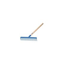 Rastrillo de jardín extra con mango de haya – Acero pintado – 12 dientes