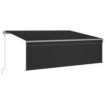 Jinlefu - Vidaxl Tenda Da Sole Retrattile Automatica Con Parasole 4x3m Antracite