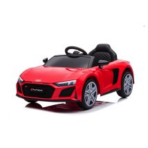 Macchina Elettrica Per Bambini 12v Licenza Ufficiale Audi R8 New Spyder Con Telecomando E Sedile In Pelle Rosso
