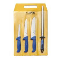 Juego De Cuchillos Ergogrip De 4 Piezas (cuchillo Para Deshuesar "estrecho" De 13 Cm, Cuchillo Para Perforar 18 Cm, Cuchillo Para Bloques, 21 Cm, 