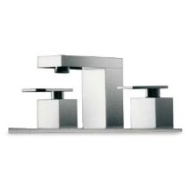 Grifo monomando para lavabo Cromo Brillo – Batería lavabo 3 agujeros – Material: Latón – Diseño geométrico atemporal