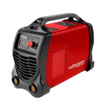 Soldador inverter 140A – Potencia de entrada 5,6 KVA – Amperaje 30-140 A – Diámetro de electrodo 1,6-3,2 mm – Worgrip