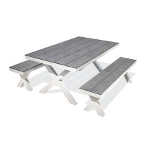 Annecy - Gartentisch Aus Aluminium Und Platte Aus Hpl In Steinoptik - Paris Garden