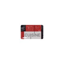 Tapis Cuisine Rouge Noir Design Moderne Bicolore - Agerul