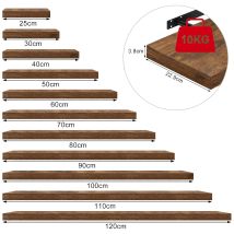 Woltu 6x Floating Shelf Storage Display Unit Wall Mounted Bookcases Unit Vintage Brown 60 Cm