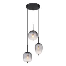 Globo Lighting - Globo - Lámpara Colgante - Attila - Negro - Vidrio Vidrio Ahumado