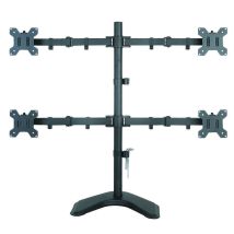 Techly - Supporto Da Scrivania Per 4 Monitor 13-27'' Con Base