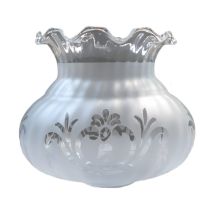 Tulipa de cristal Sevilla mate 14 x 15.5 cm – Boca de 5 cm – Pantalla para lámpara
