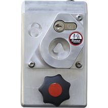 Caja para cerradura con cerradura triangular y cilindro perfilado – Color plata – Accesorios para armarios