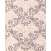 Edem - Baroque Wallcovering Wall 1026-13 Vinyl Wallpaper Textured With Ornaments And Metallic Highlights Cream Beige Silver 5.33 M2 (57 Ft2)