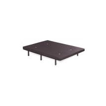 Base tapizada Maximus 150x190 – Grosor 9 cm – Color chocolate – Estructura de hierro – 4 válvulas de aireación