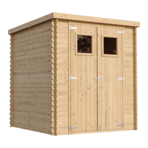 Wooden Garden Shed- 7x7 Ft/3,5 M2 - Outdoor Garden Shed With Impregnated Floor, 19 Mm Planks Timbela M309+m309g