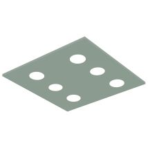 LUMICOM River quadratische 6-flammige Deckenleuchte – Metall, energieeffizient, verschiedene Farben – Made in Italy
