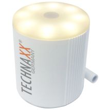 Technaxx – TX-261 – Mini-Akku-Luftpumpe mit 1360 mAh Akku, 180 l/min, 3,5 kPa, LED-Leuchte, 5 Düsen – Werkzeug