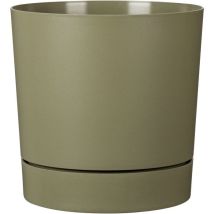 Vaso Da Fiori Con Riserva Rotondo - Garden Id - Plano - Ø 47 - 43 L - H 46 Cm - Verde Muschio