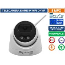 Telecamera Dome Ip Wifi Double Light 5m Onvif H.265+ Visione Notturna 30 Metri Analisi Video Ip65 Slot Sd Audio Bidirezionale