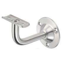 KWS – Handlaufstütze 4524 mit gewölbter Auflage – Stahl, Aluminium – silberfarbig – 22mm Breite, 66mm Länge, M10 Gewinde