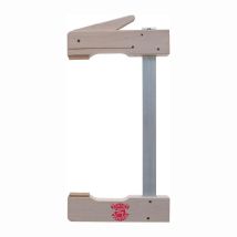 Klemmzwinge – Spannweite 400 mm – Ausladung 110 mm – Höhe 24 mm – Breite 149 mm – Länge 488 mm – Gewicht 593 g – Stahl