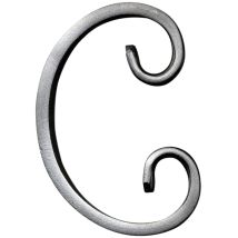 Iam Design - Geländerstab Element C-schnecke 70x105mm - Stabspitze Für Treppengeländer, Schmiedeeisen