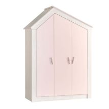 Penderie 3 Portes Rose 207x150x58cm