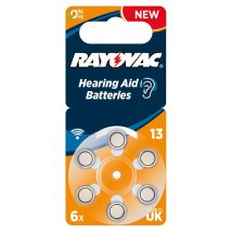 Baterías para audífonos VARTA Rayovac – Blister de 6 unidades – 1,4 V – Libre de mercurio