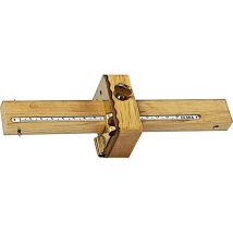 Plantilla de marcado 0029K – Madera de haya blanca – Longitud total 220 mm – Escala de medición 0-150 mm
