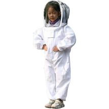 Lablanc - Ropa De Apicultura Blanca - Ropa De Apicultura Protectora Para Niños - Manga Larga De Algodón, Protección Infantil - Talla L 1.3 Metros, 