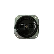 Presa Rj11-rj45 Incastonato In Porcellana Nera