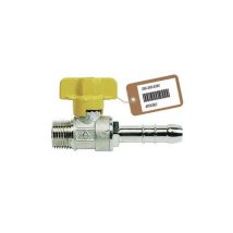 Faidf - Gaskugelhahn Mit Schlauchhalter M F-brico 1/2 X 14 Methan